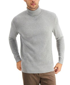 yz Nu[ Y jbgEZ[^[ AE^[ Men's Textured Cotton Turtleneck Sweater Soft Grey Heather