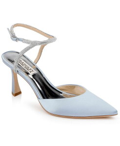 �o�b�W�F���[�~�V���J ���f�B�[�X �V���[�Y �p���v�X �A���N�� Badgley Mischka Women's Kamilah Ankle Strap Evening Pump Azure Blue Satin �u���[