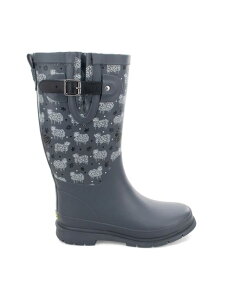 EGX^`[t fB[X V[Y u[cECu[c g[ u[c Western Chief Womens Black Sheep Faux Fur Tall Rain Boot Gray O[