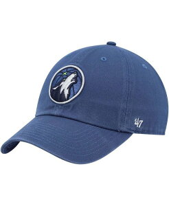 47 �u�����h �����Y �A�N�Z�T���[ �X�q '47 Brand Men's Navy Minnesota Timberwolves Team Clean Up Adjustable Hat Navy �l�C�r�[