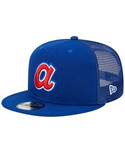 �j���[�G�� �����Y �A�N�Z�T���[ �X�q New Era Men's Royal Atlanta Braves Cooperstown Collection Team Color Trucker 9FIFTY Snapback Hat Royal