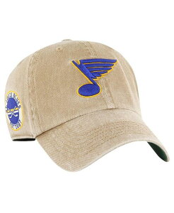 yz 47uh Y Xq ANZT[ Men's Khaki St. Louis Blues Earldor Clean Up Adjustable Hat Khaki