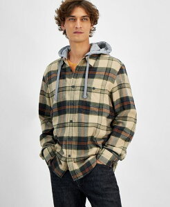 �T���X�g�[�� �����Y �g�b�v�X �V���c Sun + Stone Men's Lars Hooded Plaid Shirt Hammock �`�F�b�N