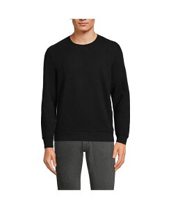 �����Y�G���h �����Y �A�E�^�[ �p�[�J�[�E�X�E�F�b�g �X�E�F�b�g �g�[�� �V���c Lands' End Big & Tall Long Sleeve Serious Sweats Crew Sweatshirt Black �u���b�N