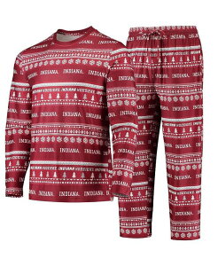 RZvc X|[c Y gbvX TVc pc Z[^[ Vc Concepts Sport Men's Crimson Indiana Hoosiers Ugly Sweater Long Sleeve T-shirt and Pants Sleep Set Crimson N]