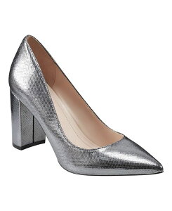 }[NtBbV[ fB[X V[Y pvX q[ Marc Fisher Women's Viviene Slip-On Block Heel Dress Pumps Pewter Snake s[^[