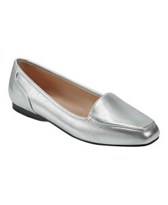 oh[m fB[X V[Y Xb|E[t@[ [t@[ Bandolino Women's Liberty Snip Toe Slip On Loafers Silver- Faux Leather Vo[
