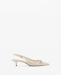 yz }S fB[X T_ V[Y Women's Crystal Sling Back Shoes Beige