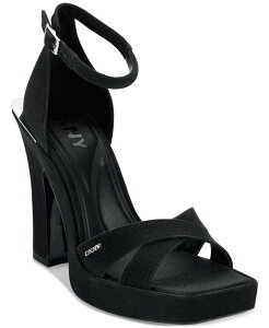 �_�i �L������ �j���[���[�N ���f�B�[�X �V���[�Y �T���_�� DKNY Women's Linda Strappy Square-Toe Sandals Black �u���b�N