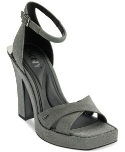 �_�i �L������ �j���[���[�N ���f�B�[�X �V���[�Y �T���_�� DKNY Women's Linda Strappy Square-Toe Sandals Graphite �O���t�@�C�g
