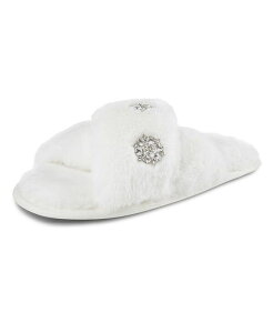 �W�F�V�J�V���v�\�� ���f�B�[�X �V���[�Y �T���_�� Jessica Simpson Women's Embellished Cross Band Slide Slippers Ivory �A�C�{���[
