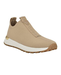 QX fB[X V[Y Xj[J[ jbg GUESS Women's Farroo Slip On Knit Sneakers Light Natural