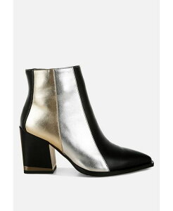 �����h�����O ���f�B�[�X �V���[�Y �u�[�c�E���C���u�[�c �q�[�� London Rag Stemon Three Tone Block Heel Boots Black �u���b�N