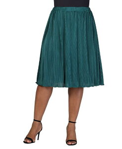 24 �Z�u���R���t�H�[�g ���f�B�[�X �{�g���X �X�J�[�g �v���X�T�C�Y �~�f�B 24seven Comfort Apparel Plus Size Elastic Waistband Party Midi Skirt Hunter