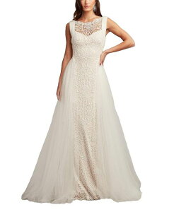 �^�_�V�V���[�W ���f�B�[�X �g�b�v�X �����s�[�X �h�J Tadashi Shoji Women's Alamo Dot Embroidered Bridal Gown Ivory �A�C�{���[