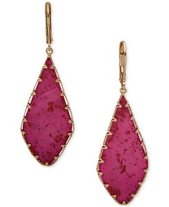 ���[�i&�����[ ���f�B�[�X �A�N�Z�T���[ �s�A�X�E�C�������O lonna & lilly Gold-Tone Framed Flat Stone Drop Earrings Fuchsia �t���[�V��