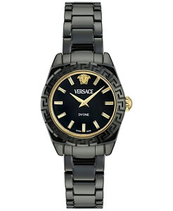 ���F���T�[�` ���f�B�[�X �A�N�Z�T���[ �r���v �~�j Versace Women's Swiss DV One Mini Black Ceramic Bracelet Watch 28mm Black �u���b�N