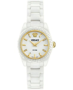 ���F���T�[�` ���f�B�[�X �A�N�Z�T���[ �r���v �~�j Versace Women's Swiss DV One Mini White Ceramic Bracelet Watch 28mm White �z���C�g