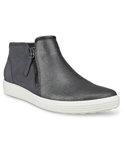 �G�R�[ ���f�B�[�X �V���[�Y �X�j�[�J�[ �u�[�c Ecco Women's Soft 7 Low Booties Silver Metallic Magnet Nubuck �V���o�[