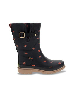 EGX^`[t fB[X V[Y u[cECu[c Western Chief Women's Lucky Ladybug Mid Rain Boot Black ubN