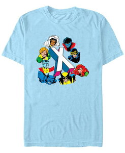 �t�B�t�X�T�� �����Y �g�b�v�X T�V���c Fifth Sun Mens 90S X-MEN RING Short Sleeve T-Shirt Light Blue �u���[
