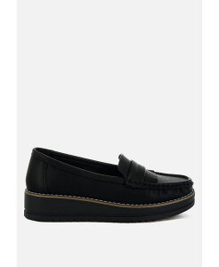 hO fB[X V[Y pvX [t@[ tW London Rag Croyda Fringed Nubuck Loafers Black ubN