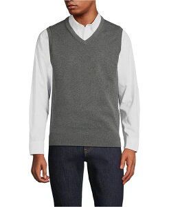 YGh Y gbvX xXg Rbg Lands' End Men's Fine Gauge Cotton Vest Charcoal heather `R[
