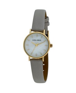 ���[���A�V�����C ���f�B�[�X �A�N�Z�T���[ �r���v �~�j Laura Ashley Women's Mini Slim Clean Gray Polyurethane Strap Watch 26mm Gray �O���[