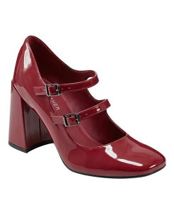�}�[�N�t�B�b�V���[ ���f�B�[�X �V���[�Y �p���v�X �q�[�� Marc Fisher Women's Charisy Tapered Block Heel Dress Pumps Dark Red Patent ���b�h