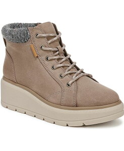 �h�N�^�[�E�V���[�� ���f�B�[�X �V���[�Y �u�[�c�E���C���u�[�c Dr. Scholl's Women's Nice Day Max Alpine Wedge Water Resistant Booties Mocha Taupe Fabric ���J