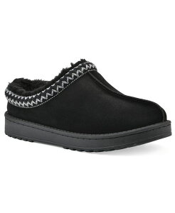 �z���C�g�}�E���e�� ���f�B�[�X �V���[�Y �T���_�� ���U�[ White Mountain Women's Iceberg Leather Clog Slippers Black Suede �u���b�N