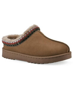 �z���C�g�}�E���e�� ���f�B�[�X �V���[�Y �T���_�� ���U�[ White Mountain Women's Iceberg Leather Clog Slippers Chestnut Suede