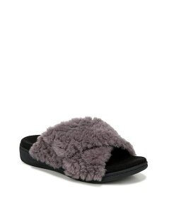 oCIjbN fB[X V[Y T_ Vionic Womens Relax II Open Toe Slippers Charcoal grey fabric `R[