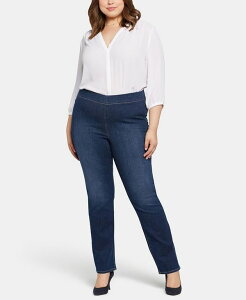 yz GkCfB[WFC fB[X fjpc {gX Plus Size Pull-On Straight Jeans Wonderland