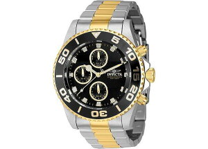 CrN^ Y ANZT[ rv Invicta Men's 43407 Pro Diver Quartz Chronograph Black Dial Watch Silver Vo[