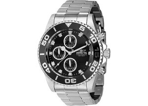 CrN^ Y ANZT[ rv Invicta Men's 43405 Pro Diver Quartz Chronograph Black Dial Watch Silver Vo[