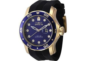 CrN^ Y ANZT[ rv Invicta Men's 45737 Pro Diver Quartz 3 Hand Blue Dial Watch Black ubN