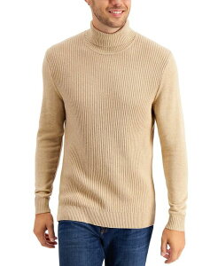 Nu[ Y AE^[ jbgEZ[^[ ^[glbN Z[^[ Rbg Club Room Men's Textured Cotton Turtleneck Sweater Toast Heather wU[