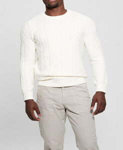 yz QX Y jbgEZ[^[ AE^[ Men's Celtic Cable Noah Sweater White