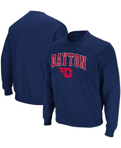 �R���V�A�� �����Y �A�E�^�[ �p�[�J�[�E�X�E�F�b�g �X�E�F�b�g �V���c ���S Colosseum Men's Navy Dayton Flyers Arch Logo Tackle Twill Pullover Sweatshirt Navy �l�C�r�[