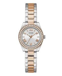 �Q�X ���f�B�[�X �A�N�Z�T���[ �r���v T�V���c GUESS Women's Analog Two-Tone Stainless Steel Watch 30 mm Two-tone