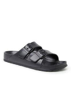 �f�B�A�t�H�[���Y ���f�B�[�X �V���[�Y �T���_�� Dearfoams EcoCozy Women's Sustainable Double Buckle Sandal Black �u���b�N