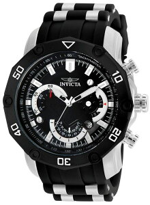 �C���r�N�^ �����Y �A�N�Z�T���[ �r���v Invicta Men's 22797 Pro Diver Quartz 3 Hand Black Dial Watch Silver �V���o�[