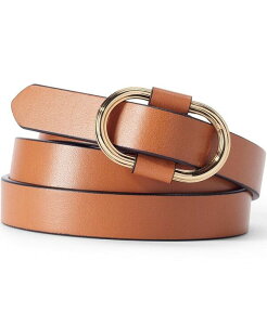 �����Y�G���h ���f�B�[�X �A�N�Z�T���[ �x���g ���U�[ Lands' End Women's Adjustable Skinny Leather Belt Cognac