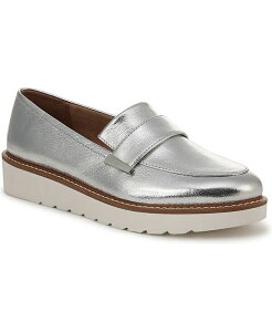 i`CU[ fB[X V[Y Xb|E[t@[ [t@[ Naturalizer Adiline Lug Sole Loafers Silver Leather Vo[