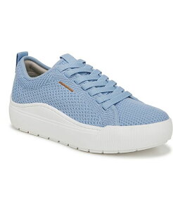 hN^[EV[ fB[X V[Y Xj[J[ vbgtH[ [X jbg Dr. Scholl's Women's Time Off Knit Lace Up Platform Sneakers Blue Knit Fabric u[