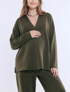 �}�U�[�t�b�h�}�^�j�e�B�[ ���f�B�[�X �A�E�^�[ �p�[�J�[�E�X�E�F�b�g V�l�b�N �p�[�J�[ Women's V-Neck Pullover Maternity & Nursing Hoodie - Motherhood Maternity Deep depths