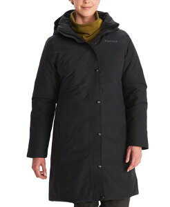 }[bg fB[X AE^[ WPbgEu] `FV[ R[g _E Marmot Women's Chelsea Hooded Waterproof Down Coat Black ubN