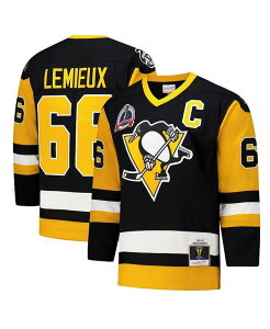 【送料無料】 ミッチェル&ネス メンズ シャツ トップス Men's Mario Lemieux Black Pittsburgh Penguins 1991-92 Power Play Jersey Black