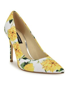 iCEFXg fB[X V[Y pvX Nine West Women's Fresh Stiletto Pointy Toe Dress Pumps Yellow Rose Floral Multi CG[